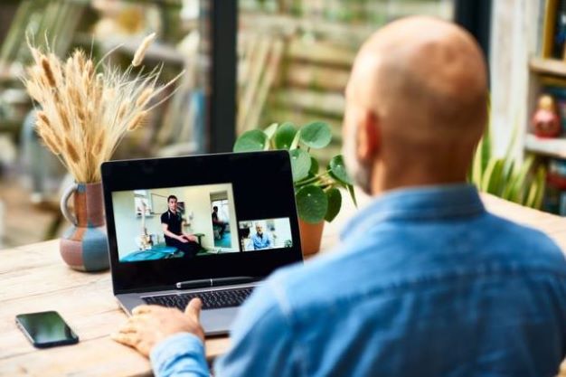 man using telehealth